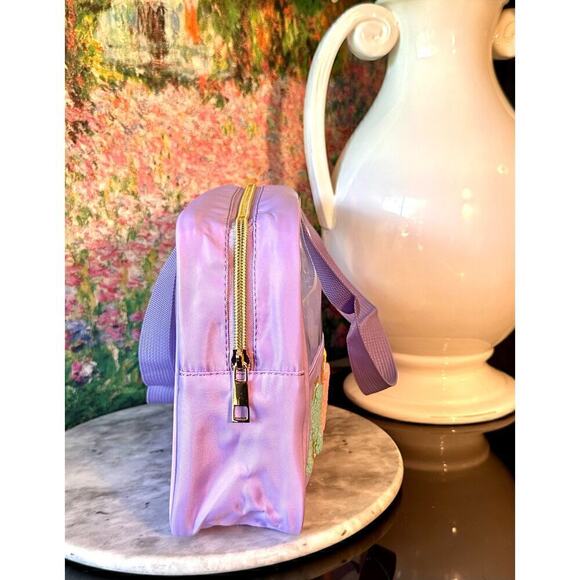 New Purple & Clear "MAMA" Zipper Pouch Bag w/ Handle - Picture 3 of 5